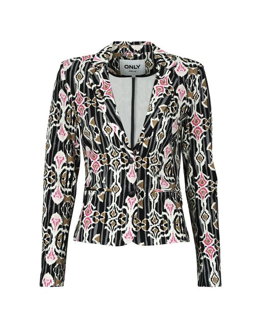 ONLY Black Jacket Onlpoptrash L/s Aop Blazer