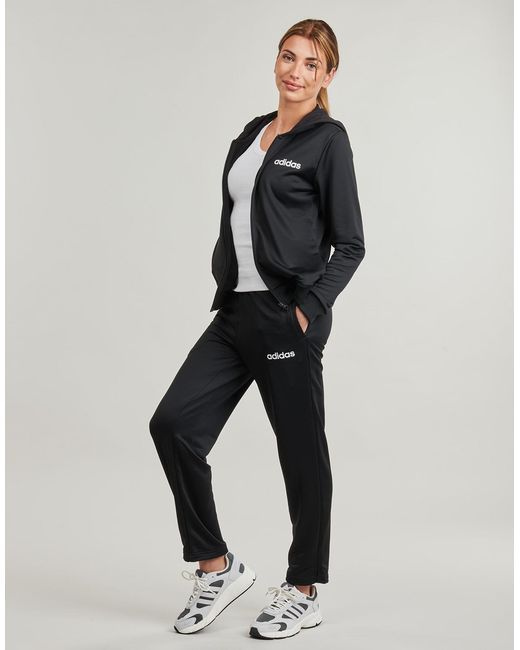 Adidas Black Tracksuits Essentials Linear Track Suit
