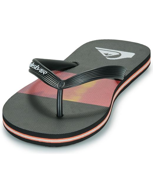 Quiksilver Black Flip Flops / Sandals (shoes) Molokai Stripe 25 for men