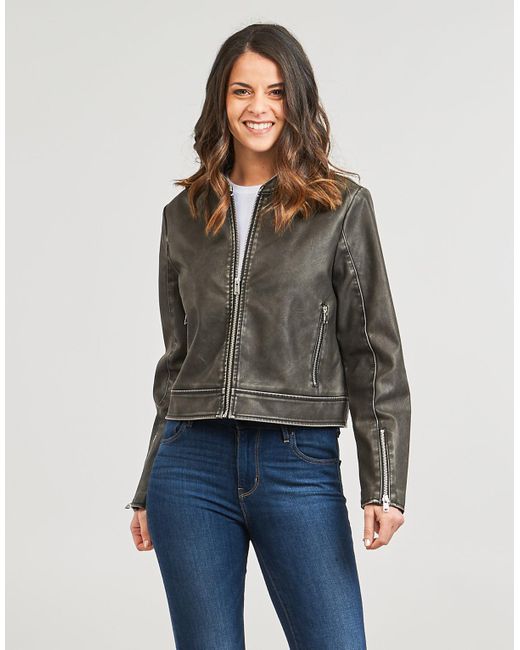 ONLY Black Leather Jacket Onlmindy