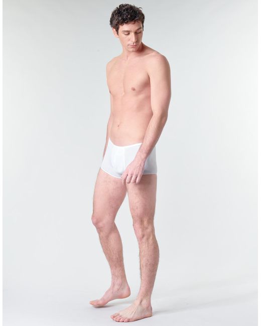 Hom White Plume Trunk Boxer Shorts for men