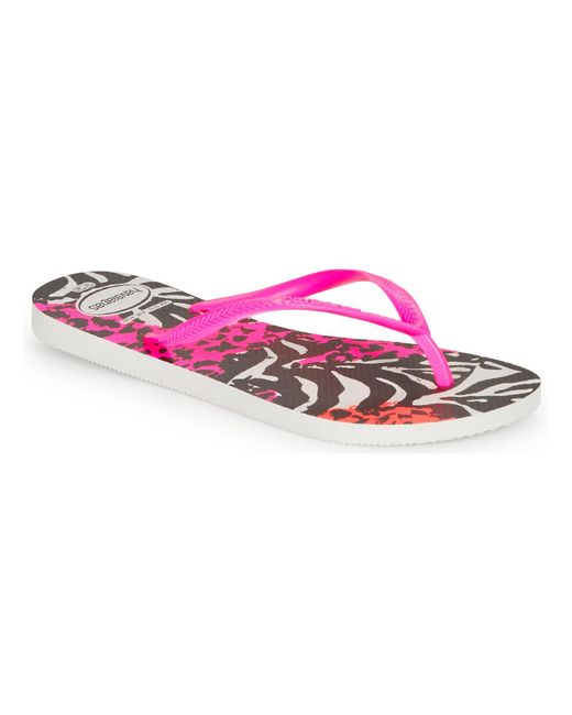 Havaianas Pink Flip Flops / Sandals (shoes) Slim Animals