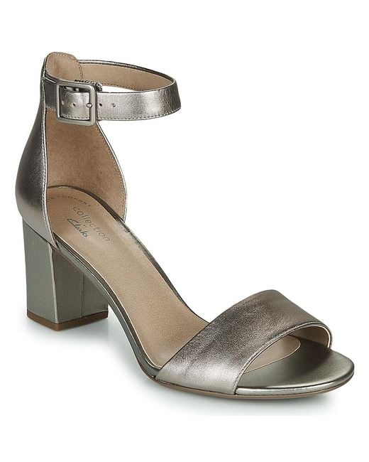 Clarks Metallic Deva Mae Heels