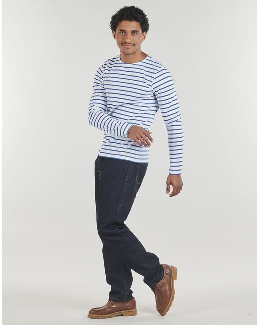 Armor Lux Blue Long Sleeve T-shirt Plozevet for men