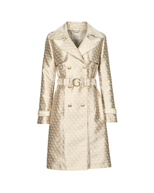 Guess Natural Trench Coat Diletta Belted Logo Trench