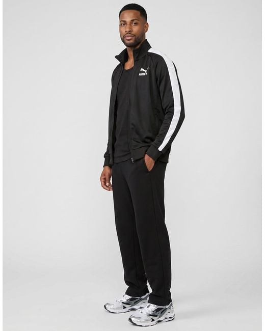 PUMA Black Tracksuit Jacket Ess T7 Poly Track Jacket for men