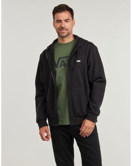 Vans Black Hoodies Left Chest Fz Po for men