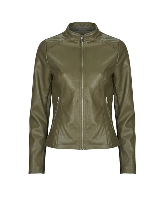 Moony Mood Green Leather Jacket Puiri