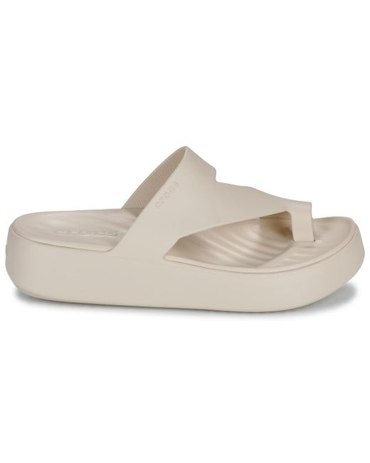 CROCSTM White Flip Flops / Sandals (shoes) Getaway Platform Toe Loop