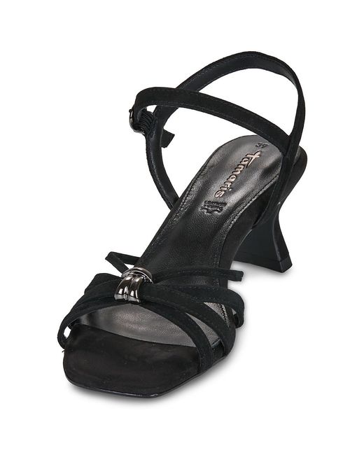 Tamaris Black Heeled Sandals 28338