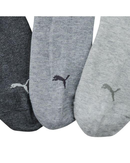 PUMA Gray Socks Quarter Plain Ecom Pack De 9