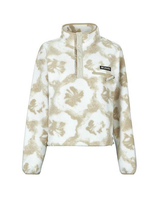 Columbia Green Fleece Jacket Helvetia Ii Printed Cropped Half Snap Fleece