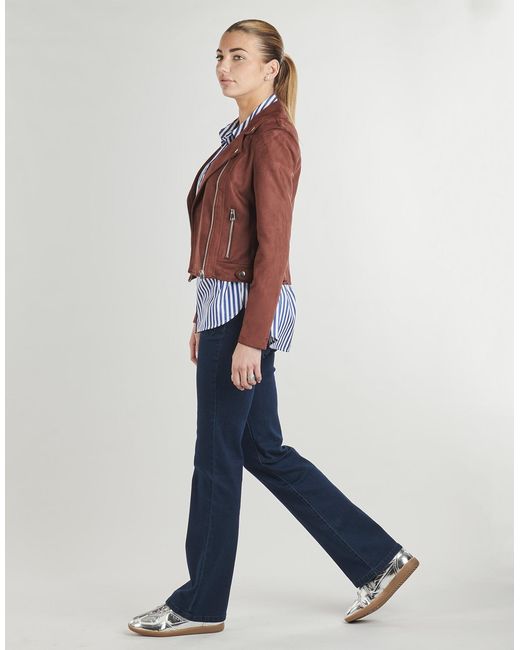 Vero Moda Red Leather Jacket Vmjose Short Jacket