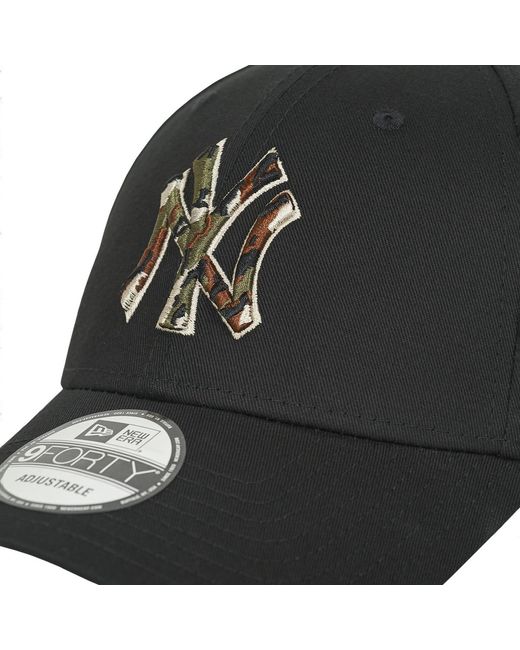KTZ Black Cap Camo Infill 9forty® New York Yankees