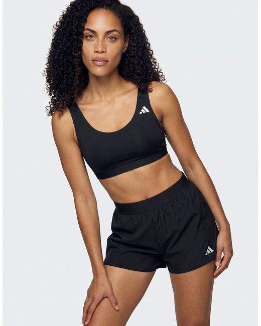 Adidas Black Sport Bras Optime Essentials Workout Medium Support Bra
