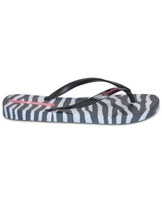 Ipanema Blue Flip Flops / Sandals (shoes) Animal Print Vii Fem