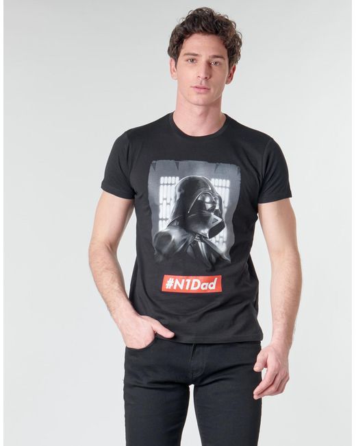 Yurban Black T Shirt Star Wars N1 Dad for men