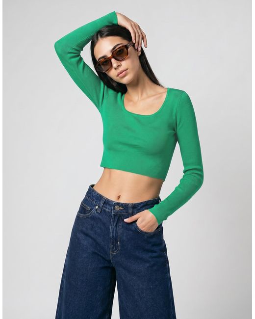 Moony Mood Green Blouse Delvi