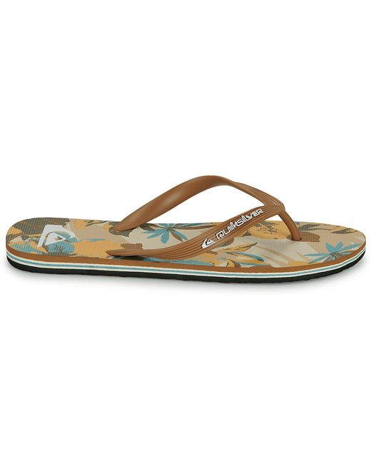 Quiksilver Brown Flip Flops / Sandals (shoes) Molokai Layback Textured for men
