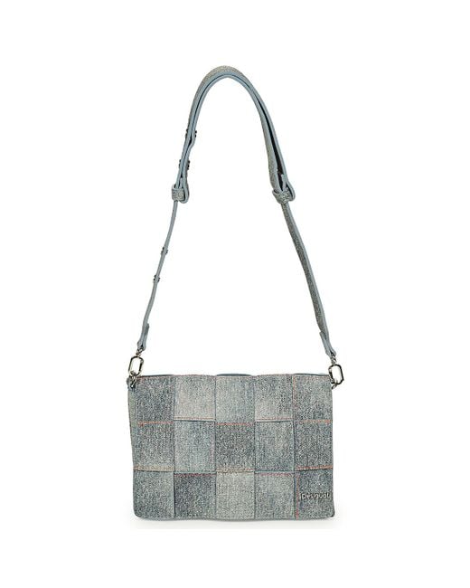Desigual Gray Shoulder Bag Yoko Dortmund Flap Denim