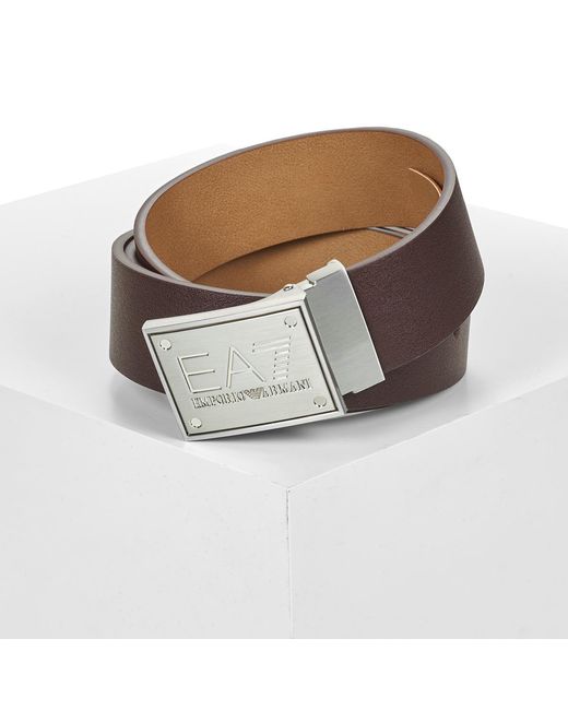 EA7 Brown Belt Train Core Id U Belt Reversible for men