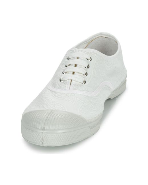 Bensimon White Shoes (trainers) Broderie Anglaise