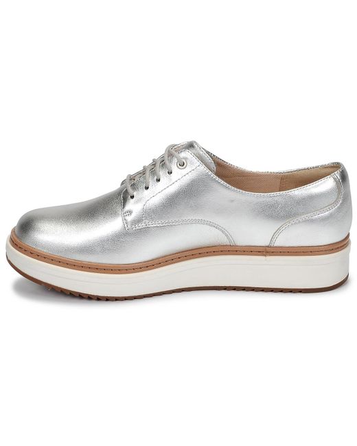 silver brogues clarks