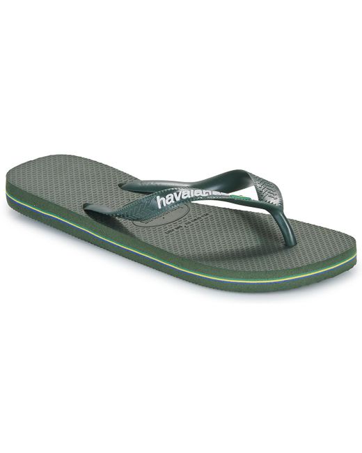 Havaianas Green Flip Flops / Sandals (shoes) Brasil Logo