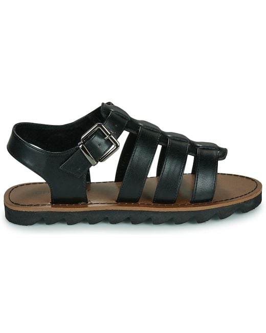 Chattawak Black Flat Sandals Terra