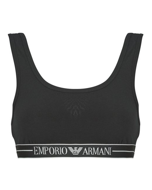 Emporio Armani Black Sports Bras Everyday Cotton Bra