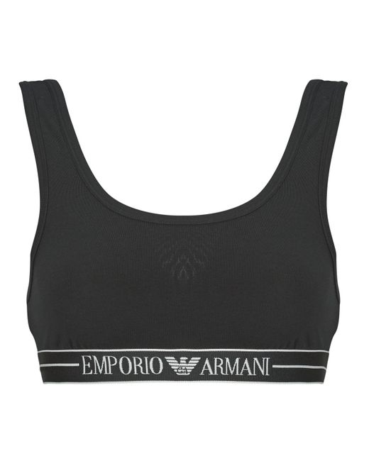 Emporio Armani Black Sports Bras Everyday Cotton Bra