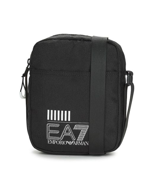 EA7 Black Pouch Train Core U Pouch Bag Small A - Man's Pouch Bag for men