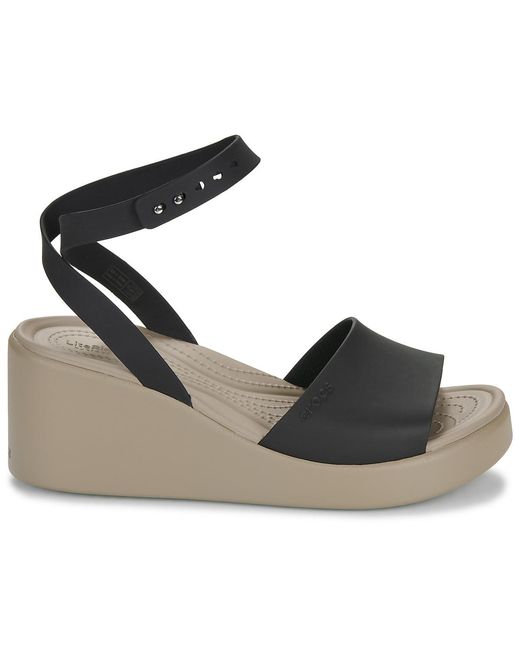 CROCSTM Gray Brooklyn Ankle Strap Wedges