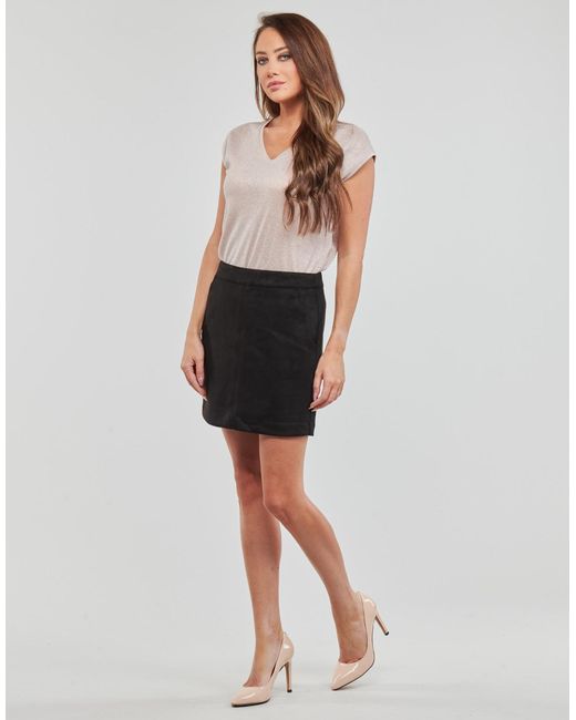 Vero Moda Black Shorts Vmdonnadina Fauxsuede Short Skirt Noos