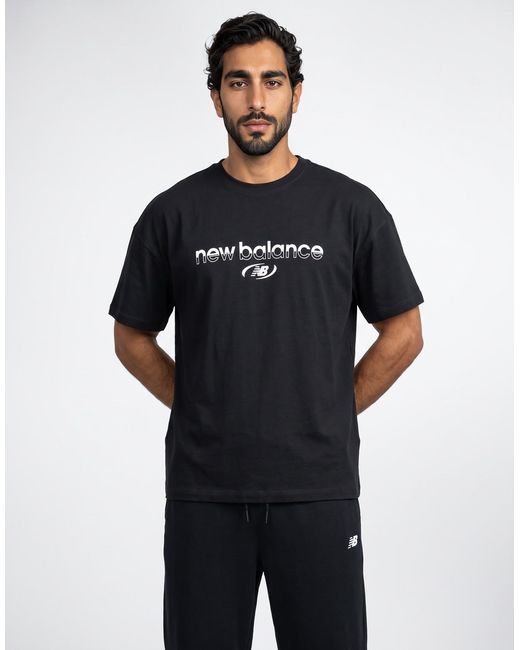 New Balance Black T Shirt Trackside T-shirt for men