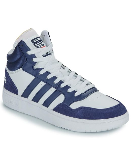 Adidas Blue Shoes (high-top Trainers) Hoops 3.0 Mid for men