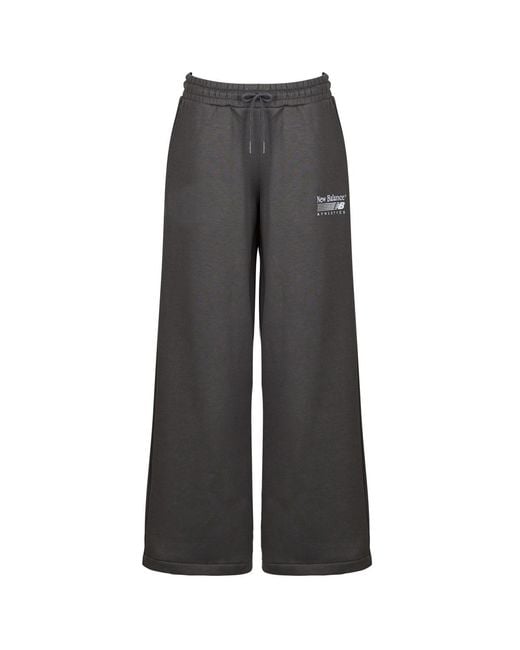 New Balance Gray Tracksuit Bottoms Trackside Fleece Pant
