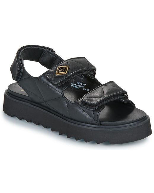 Replay Black Sandals Gwf5d-001-c0001s-003