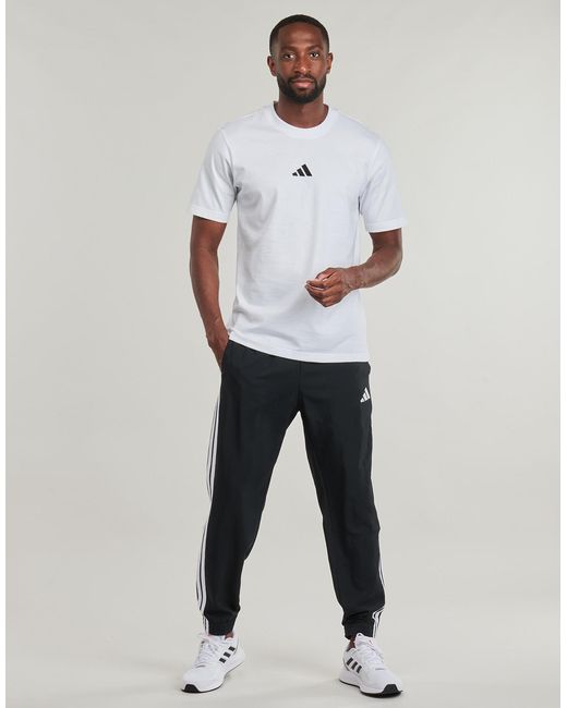 Adidas Gray Tracksuit Bottoms Essentials 3-stripes Woven Joggers for men