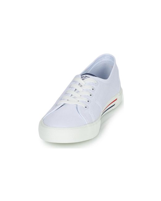 Pepe Jeans White Brady W Basic Shoes (trainers)