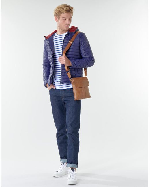 Yurban Blue Neffle Jacket for men