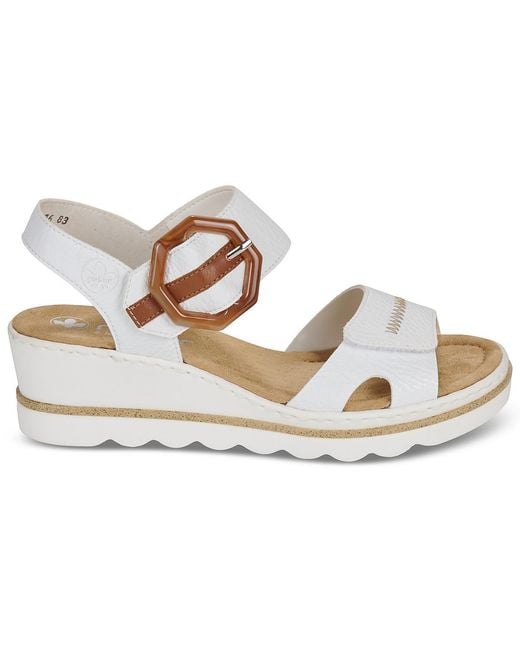 Rieker Metallic Wedge Sandals 67476-83