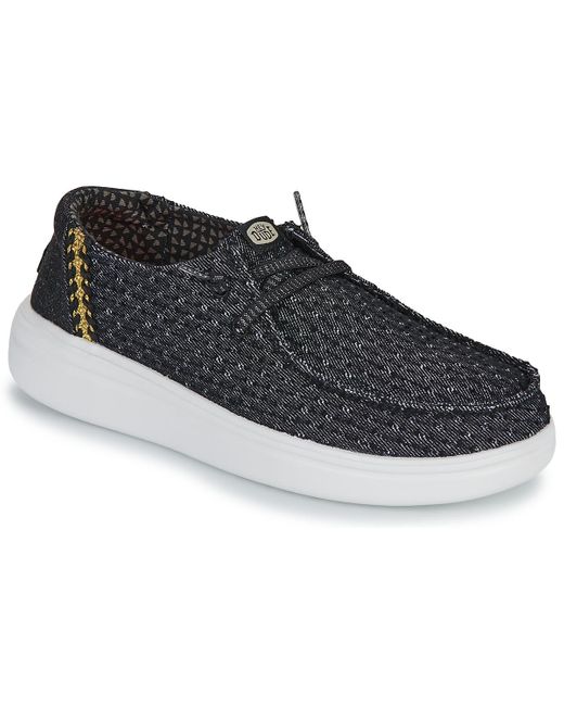 HeyDude Blue Slip-ons (shoes) Wendy Rise Perf Canvas