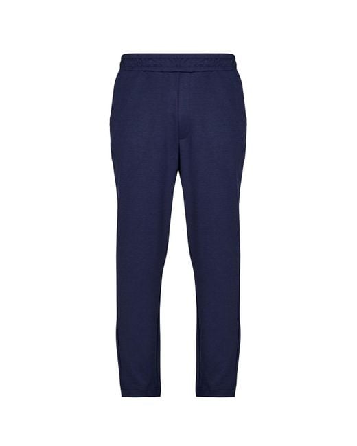 Fila Blue Tracksuit Bottoms Jovencan Slim Cropped Smart Sweatpants for men