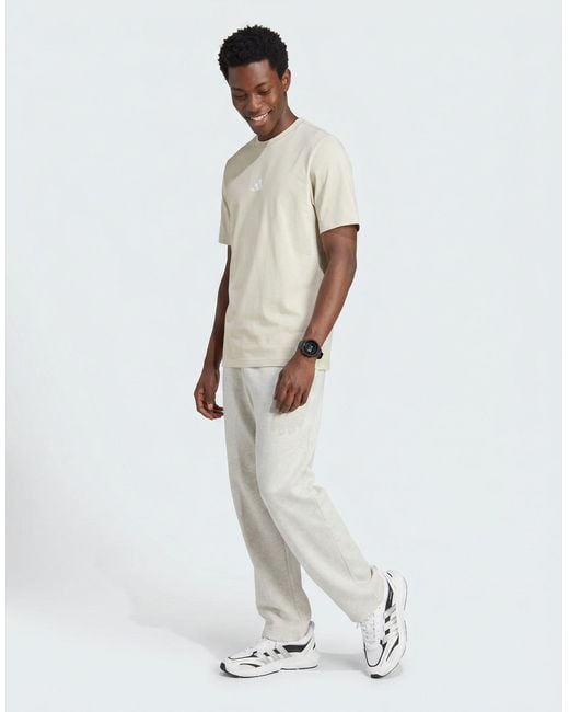 Adidas White T Shirt Essentials Small Logo Single Jersey T-shirt for men
