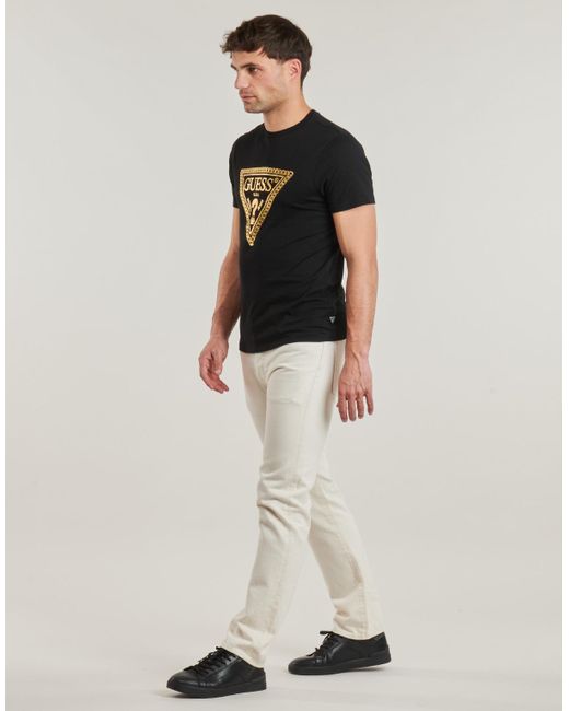 Guess Black T Shirt Chain Tri for men