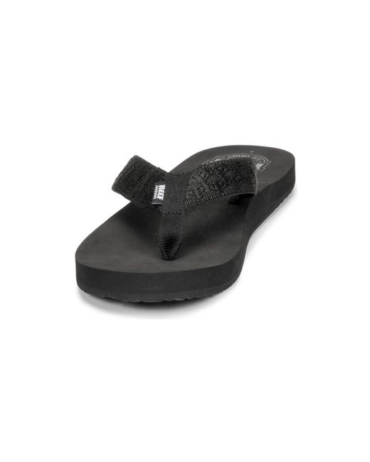 Reef Black Smoothy Flip Flops / Sandals (shoes) for men
