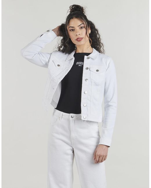 ONLY White Denim Jacket Onlwonder Dnm