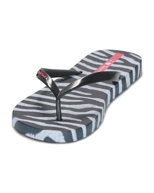 Ipanema Blue Flip Flops / Sandals (shoes) Animal Print Vii Fem