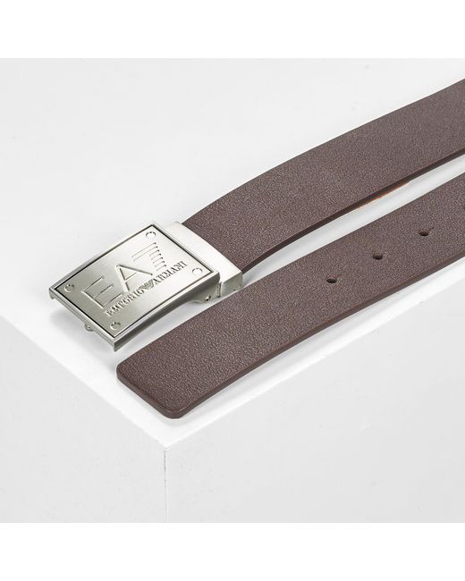 EA7 Brown Belt Train Core Id U Belt Reversible for men